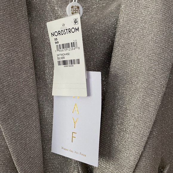 NWT WAYF silver suit size XS - Picture 8 of 9